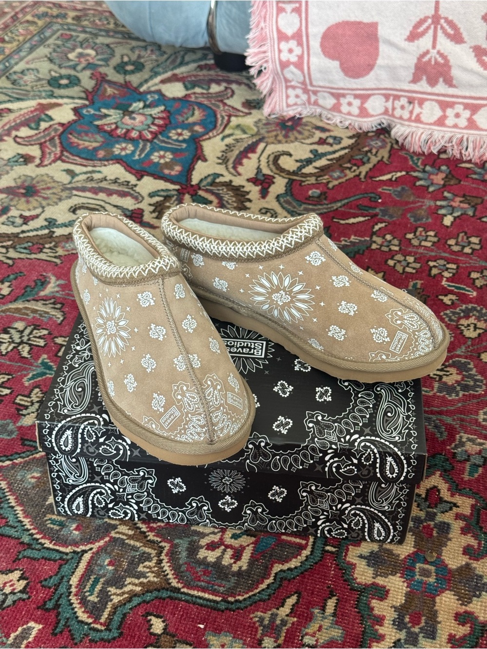 Bravest Studios Cappuccino V2 Paisley Slippers